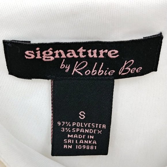 Robbie Bee Photorealistic Floral Cream Scuba Dress - Picture 5 of 5